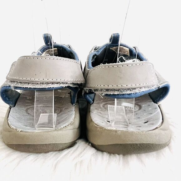 🎉Clearance🎉Khombu Crystal River Gray Leather Outdoors Hiking Sandals 7.5M - Picture 5 of 9